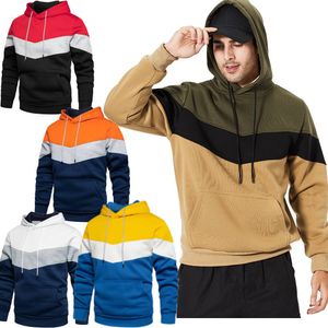 Hoodies män hajuku sweatshirt långärmad hoodie hooded pullover toppar blus med fickläder manliga sportkläder överdimensioner