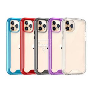 Clear Acrylic Phone Cases TPU PC stockproof CASE för iPhone15 14 13 12 Mini 11 Pro Max XR XS 6 7 8 Plus Samsung S23ultra Note20 S20 Ultra