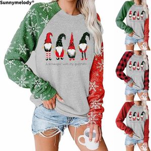 Wholesale winter house dress resale online - Autumn Winter Christmas Fashion House Dress Hoodie Four Santa Claus Patterned Printed Round Neck Long Sleeve Hoodie1