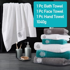 Towel Luxury El Cotton Embroidery 1040g Beach Bath Face Hand Sets Bathroom Set Wholesale Customized