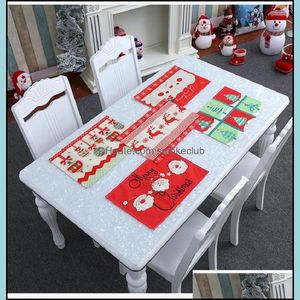 Other Festive & Party Supplies Home Garden Christmas Family Decoration Restaurant El Table Mat Tablecloth Old People Drop Delivery 2021 V0Rg