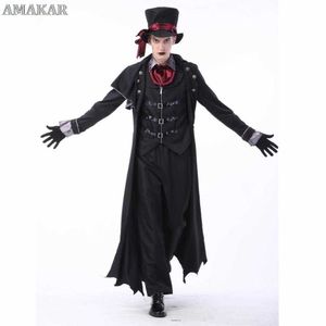 Nowe kostiumy dla dorosłych wampirów Kobiety Męskie Halloween Party Vampiro Para Movie Cosplay Fantazyjny Odzież Odzież Dresses Y0913