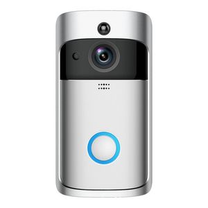 Câmera De Campainha De Casa Inteligente venda por atacado-V5 Smart Home Video Doorbell P HD para conexão Wi Fi câmera em tempo real de duas vias lente de áudio grande ângulo noite visão pir movimento