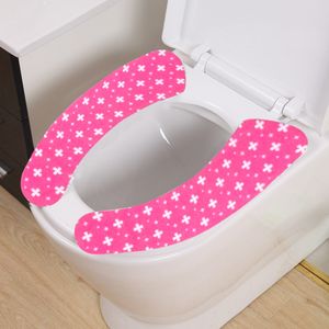 2 Pieces Sets Of Non-marking Self-adhesive Toilet Cushion Multi-color Optional Beautiful Fashionable Washable Seat Bathroom XG0082