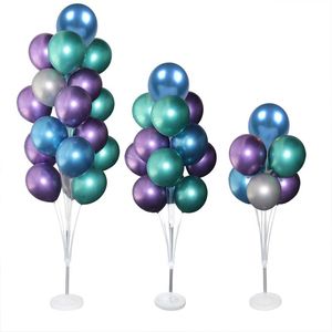 Party Decoration 1Set 7/13/19 Tube Balloons Stand Balloon Holder Column Confetti Kids Birthday Baby Shower Wedding