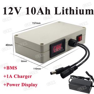 Portable 12v 11.1v 10Ah lithium ion battery pack for Outdoor speakers/mobile power supply/LED lamp Xenon ues/sprayer+2A Charger