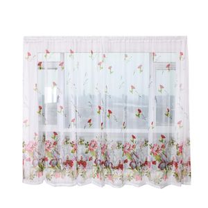 Curtain & Drapes Embroidered Tulle Window Modern Curtains For Living Room Bedroom Kitchen Sheer Fabric Country Style #LR4