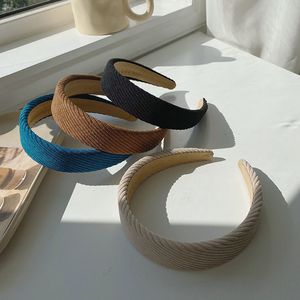 Hochwertiges Samt-Schwamm-Stirnband, gestreiftes Haarband, modisches Haar-Accessoire, Damen-Trend, waschendes Gesicht, Sport-Haarband, Haarreifen