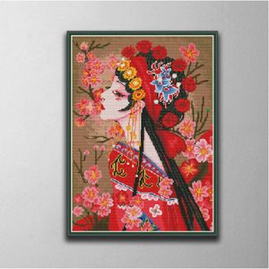 Hua Dan home decor paintings ,Handmade Cross Stitch Craft Tools Embroidery Needlework sets counted print on canvas DMC 14CT /11CT