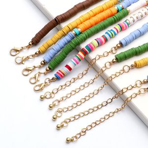 Chokers Mode Böhmen Handmade Polymer Clay Perlen Halskette vergoldete farbige Frauen