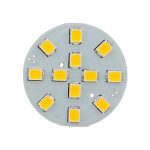 G4 LED-lampor 12LED 2835SMD Bakpinne Naturlig varm vit 12V 24V Dimbar RV Martine D25mm Cystal Ljus under Skåp Spotlight