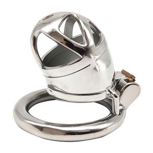 Massage F19 Man Penis Ring Chastity Lock Cock Cage med urinkateter silikonrör 304Stainless Steel Metal Body for Man Vuxen leksak