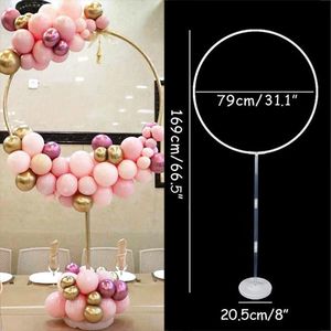 Party Decoration Balloon Arch Balloons Ring Stand For Baby Shower Wedding Decorations Round Hoop Holder Kids Birthday Anniversary Baptism