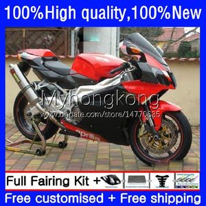 انسيابية للدراجات النارية لـ Aprilia RSV 1000 R 1000R RSV1000R Mille RV60 Cowling 9No.18 RSV-1000 RSV1000 R RR أحمر blk جديد 03 04 05 06 RSV1000RR 2003 2004 2005 2006 طقم هيكل