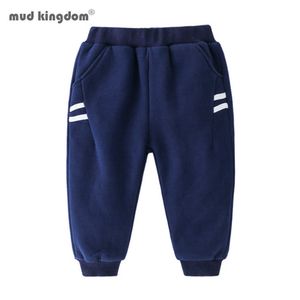 Mudkingdom Boy Pants Solid Boys Casual Sport Jogging Enfant Sherpa foderato per bambini Pantaloni per bambini 210615