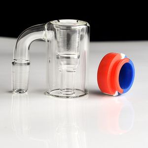 Glass Ash Catcher Smoking Pipe Two Styles Adapter 14mm Manliga kvinnliga rökningstillbehör med Reclaimer Dome Nail Reclaim Catcher för Water Bong