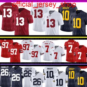 Alabama Crimson Tide 13 Tua Tagovailoa koszulka męska Michigan Wolverines 10 Tom Brady College Football Jerseys