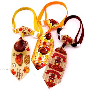 Dog Apparel Thanksgiving Dogs Bow Tie Xmas Cat Collar Puppy Neckties Grooming Supplies Funny Festival Pet Accessories LLF12078