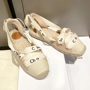 Women Classics Loafers Espadrilles Slides Sandals Ankle Lace-up matelasse espadrille Ladies slipper Summer Sexy Slippers Outdoor flip flops