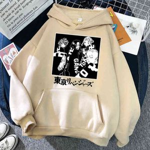 Manga Japanese Anime Clothes Tokyo Hoodie Mężczyźni Kawaii Cartoon Ciepłe Streetwear Hip Hop Hoody Unisex Tops Bluza Mężczyzna H1227