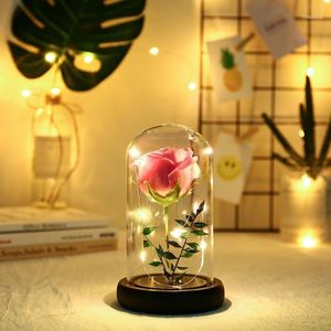 Artificial Flowers Rose Simulation Flower LED String Light Home Night Decoration Valentine's Day Birthday Gift1