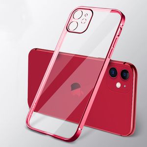 Capas para iPhone 15 Pro Max 14 Plus 13 Mini 12 11 Moda Chapeamento Galvanizado Proteção de Lente Transparente Transparente Macio TPU Borracha Silicone Capa Transparente