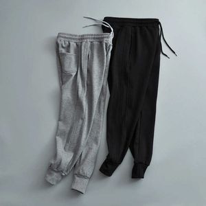 Outono inverno solto peles espessas calças quentes elásticas cinturas cordiais streetwear sports calça casual calças 210531