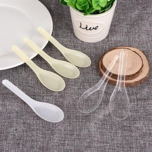 Wholesale Asian Soup Spoons Saimin Ramen Plastic Spoon Outdoor Disposable Spoons Dining Food