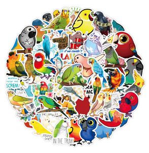 50pcs/set poster Small waterproof Skateboard stickers Cartoon Birds Parrots Graffiti For notebook laptop bottle Helmet Car sticker PVC Guitar Decals