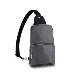 Luxury designer men's chest bag, one-shoulder dual-use smart shoulder strap design, double zipper closure, compact and fashionable M41719 wallets for men