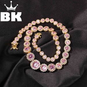 The Bling King Gem Maxstone14mm Zirconia Lovely Top Quality Hiphop Halsband Lyxfull Full Iced Out CZ Smycken för Män Kvinnor X0509