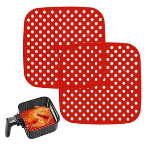 Wholesale silicone for steaming for sale - Group buy Tools Accessories Air Fryer Liner Food Grade Reusable Silicone Anti slip Round Mat Non stick Steaming Basket Cooking Kitchen Tool