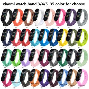 TPU Watch Bands Strap para Xiaomi MI Banda 6 4 3 5 Pulseira Esportes Ajustável Pulseira Substituição Cinto Menina Novo Atacado