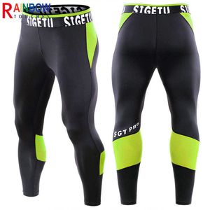 Rainbowtouches Men's Fitness Tights High Elasticity Quick Drying And Breathable Outdoor Sport Pants Y0811