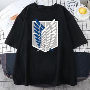 Atak na Titan Anime Logo Damskie Koszulka Koreański Styl Casual T Koszulki Lato Cool Koszula Moda Trójniki Dla Kobiet