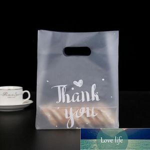 50pcs Thank You Love Heart Portable Gift Bags Shopping Baking Packing Bags Dessert Bread Wrapping Bags Plastic 3 Size Factory price expert design Quality Latest