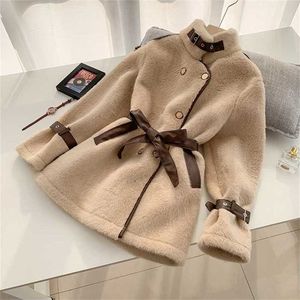 Mink Coat Winter Jacket Fashion Short Fur Set Full Fake Women 211129