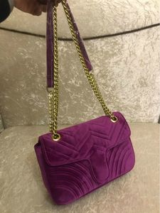 2021 Designer-Marmont velvet bags handbags women shoulder bag designer handbags purses chain fashion crossbody bag