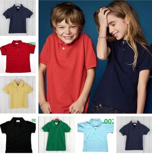 Chłopcy i dziewczęta Koszulka z krótkim rękawem Letnie ubrania dla dzieci Cienka dziwka Koszulka Lapel Koszulki Baby Koszulki z krótkim rękawem