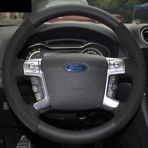 Adatto per Ford Mondeo Zhisheng / Mycos Copertina di coperchio del volante in pelle fai -da -te Cucitura a mano