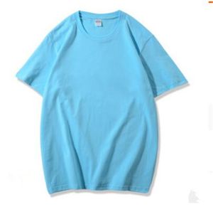 2021 Summer Tops Tees t-shirt round neck cotton shirt plain loose