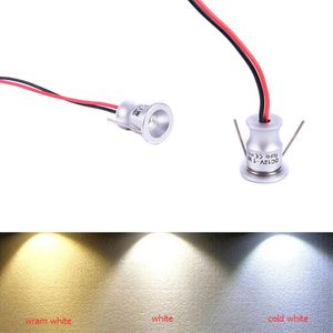 Downlights 12 V LED Spot Dolabı Mini Spot Işık IP65 Su Geçirmez Gömme Aşağı Dolap Vitrin Ekran 1 W Alüminyum Gövde