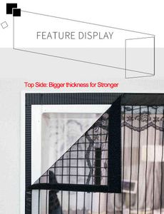Alta qualidade reforçada tela magnética porta anti-mosquito cortina ímãs mágicos criptografia mosquiteiro malha net na porta 211102299e