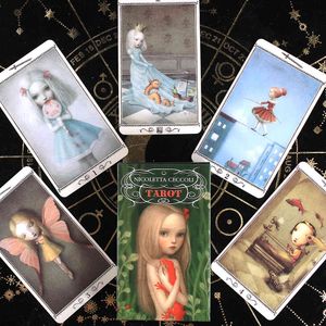 Nicoletta Cecco Tarot Deck s Five Languages Principianti Set Divinazione 78 Gioco di carte a colori Giocattolo da tavolo Popolare luce se