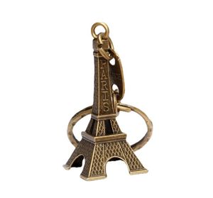 2021 Урожай Эйфелева башня брелок штампов штампов Париж Франция Башня кулон Ключ Кольцо подарки Мода Золотая щепка бронза