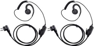 2-pin Interphone Headset PTT-mikrofon är lämplig för Motorola 2-vägs radio CP200 CP185 CP200D GP300 CLS1110 CLS1410