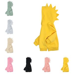 Bambini Neonata Vestiti per adolescenti Felpa Dinosauro Camicia con cappuccio Carino Cappotto di cotone Caldo Giacca a maniche lunghe Ragazzo Felpe con cappuccio Donna 211204