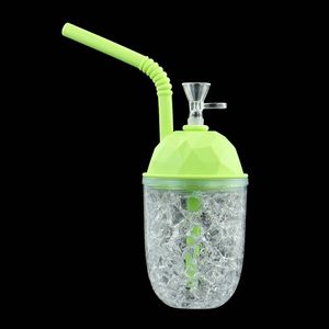 9.2'' round drink cup hookah unqiue design Smoking Accessories glass bong pipe oil rig bongs pipes tobacco burner