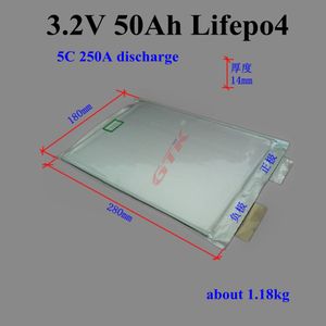 4PCS LIFEPO4 3.2V 50AHリチウムバッテリー5C退院ラット