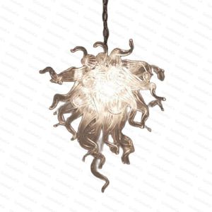 Lampy wisiorek Współczesny Przezroczysty Clear Kolor Ręcznie Dmuchane Szklane Żyrandole Home Art Decor Chandelier Oświetlenie do salonu Sypialnia 20 o 28 cali